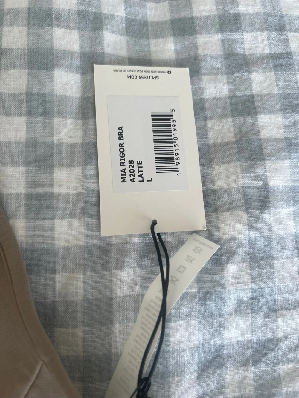 Splits59 Neutral Taupe V-Neck Sports Bralette